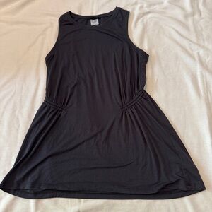 Athleta Medium Black Air Out Cinch Tunic Tank Top ~ Casual Athletic Modal